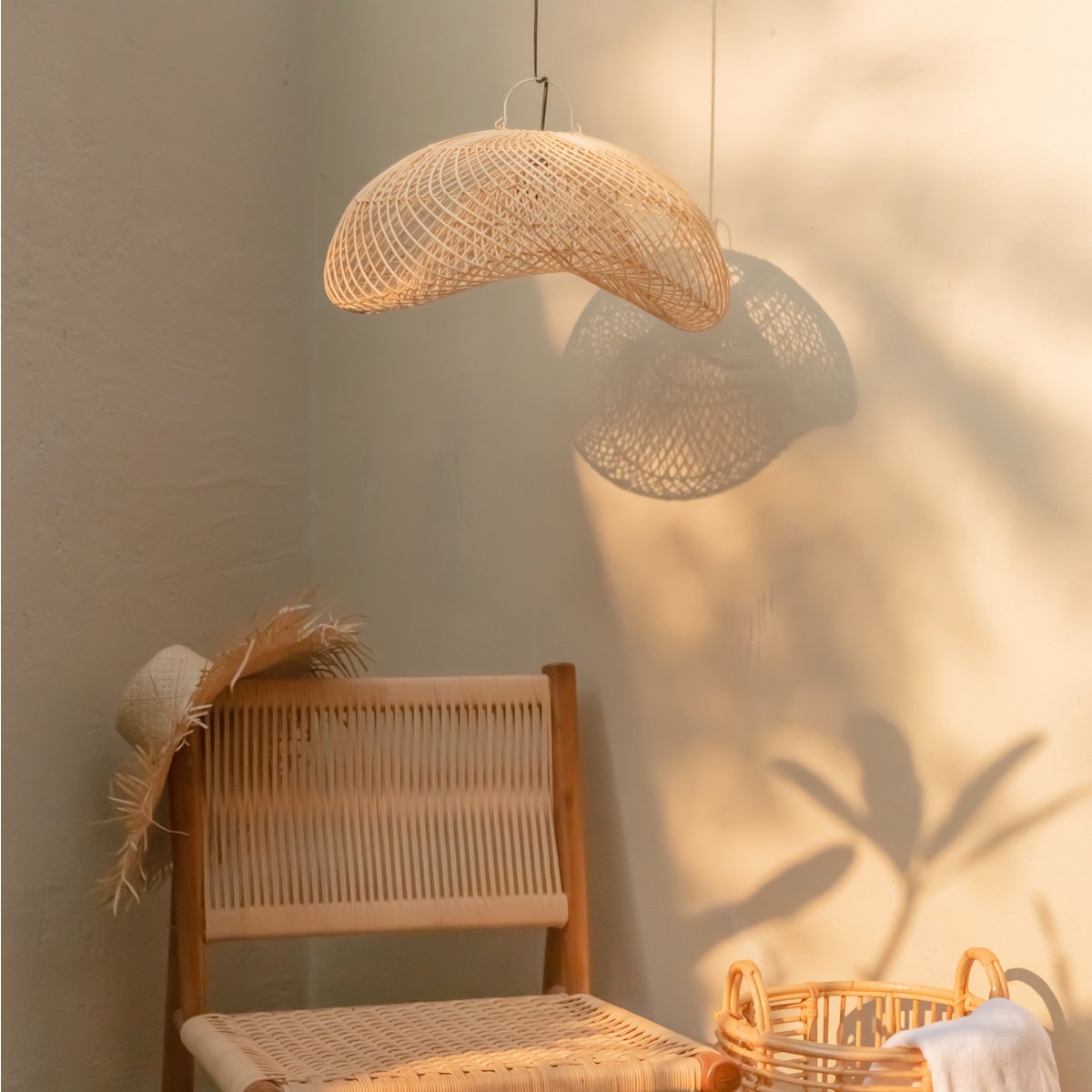 Mawar BOHO Rotan lampenkap 2 maten