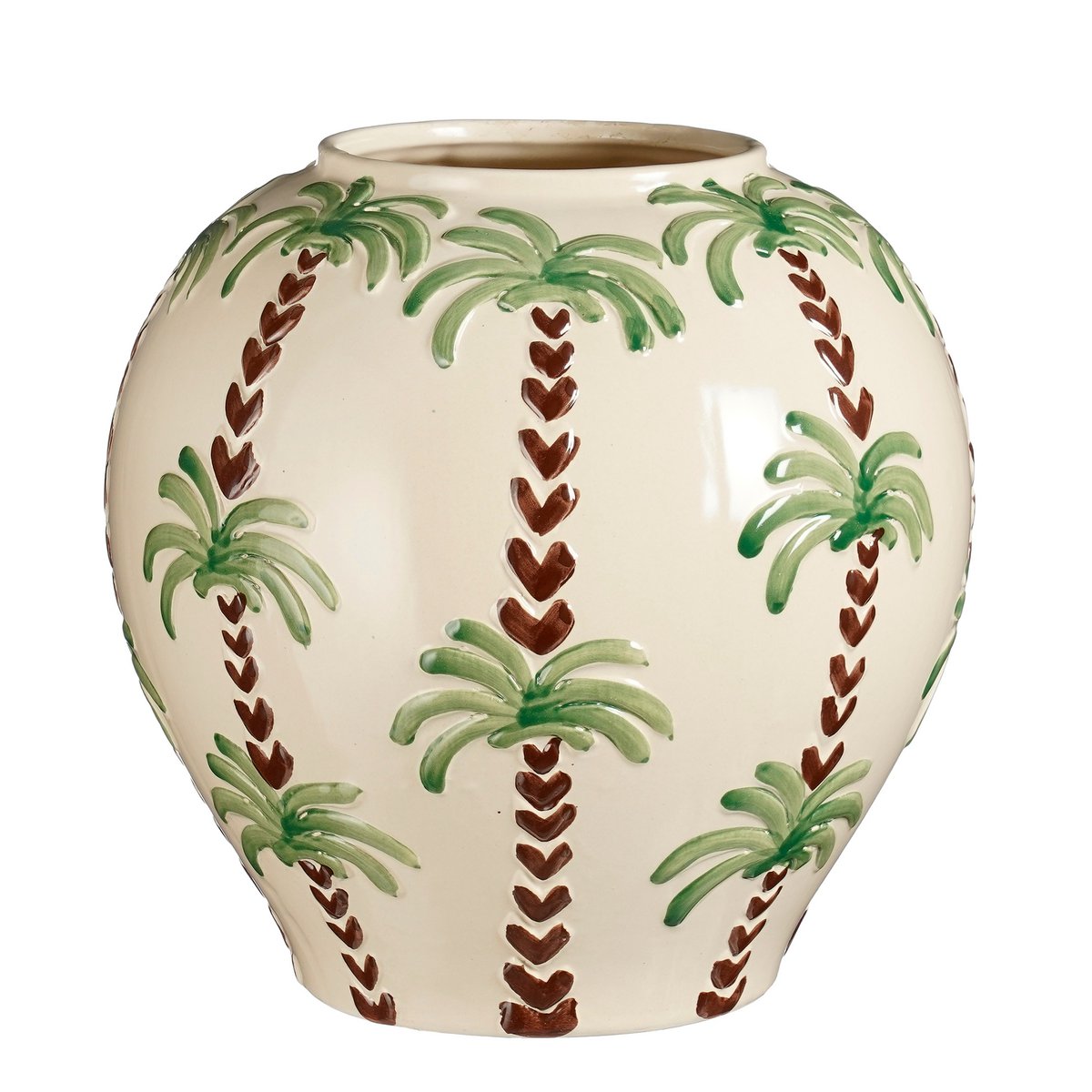Palmbomen Vaas Keramiek Beige H28 x Ø28 cm