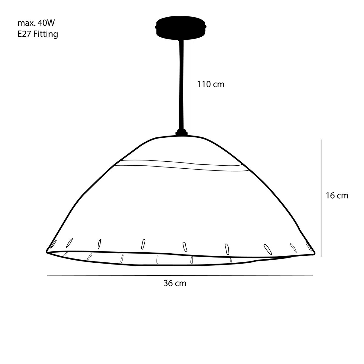 Tiara Hanglamp Jute S