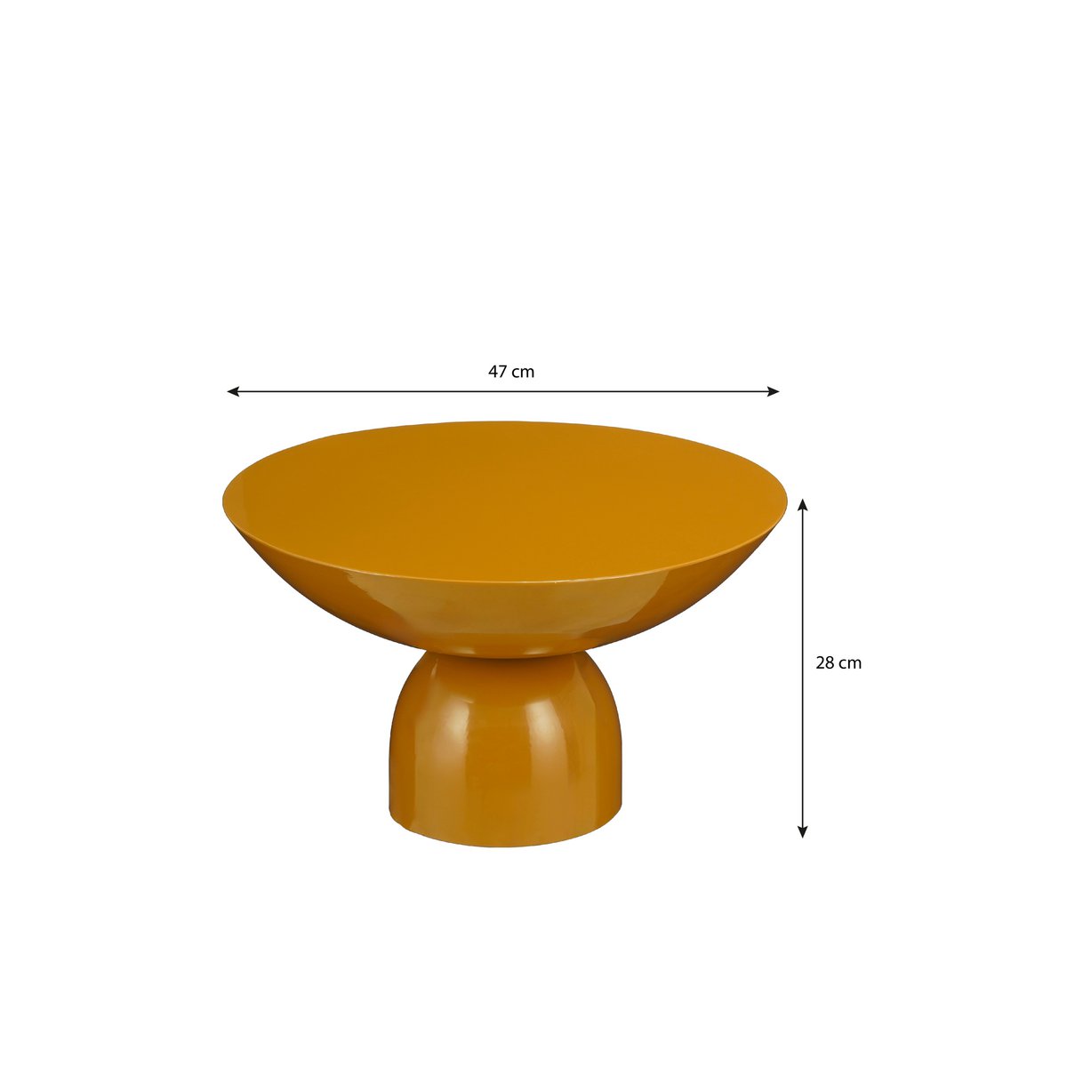 Valante Bijzettafel H28 x Ø47 cm Metaal Bruin