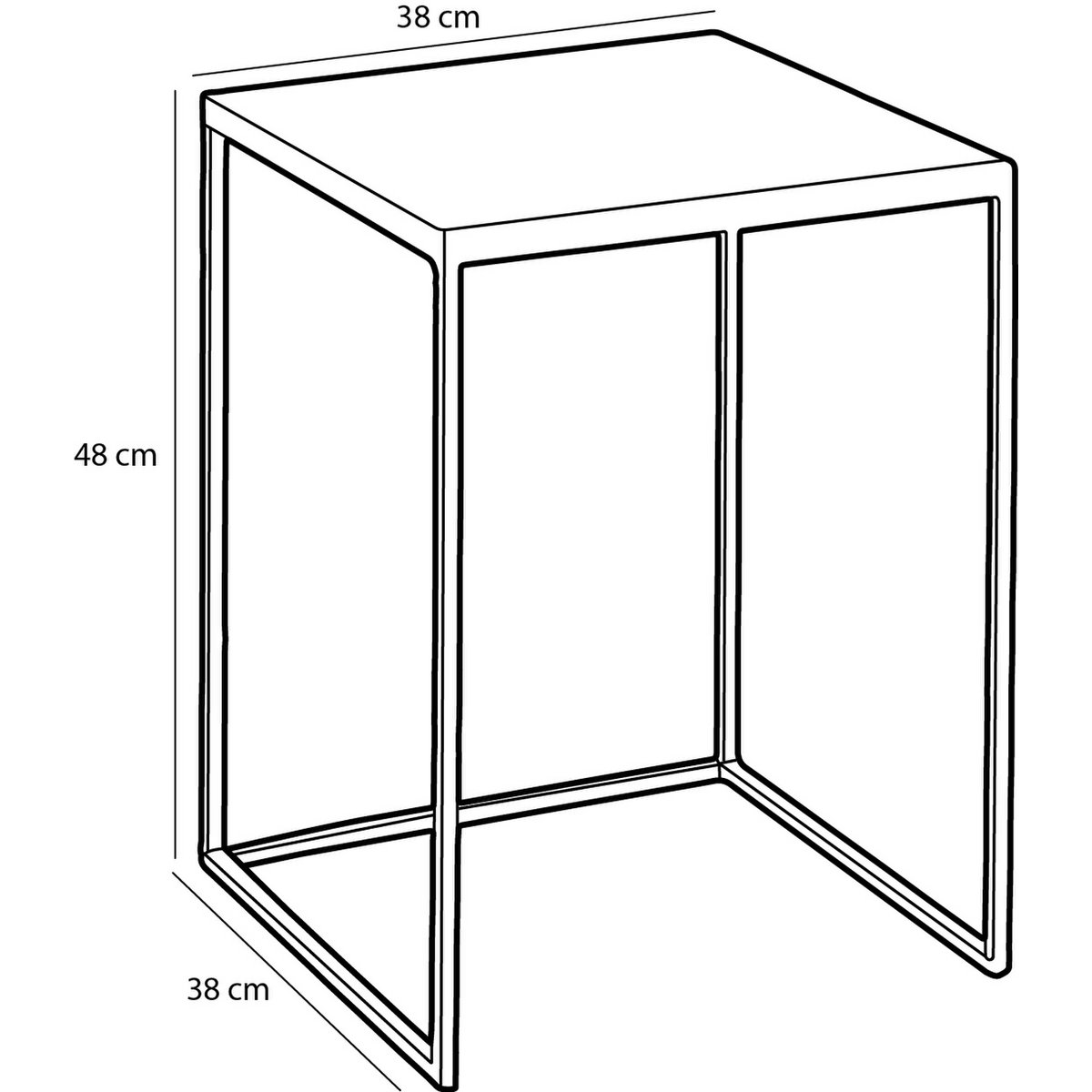 Rosie Bijzettafel voor Buiten Set van 2 L38 x B38 x H48 cm Metaal Roze