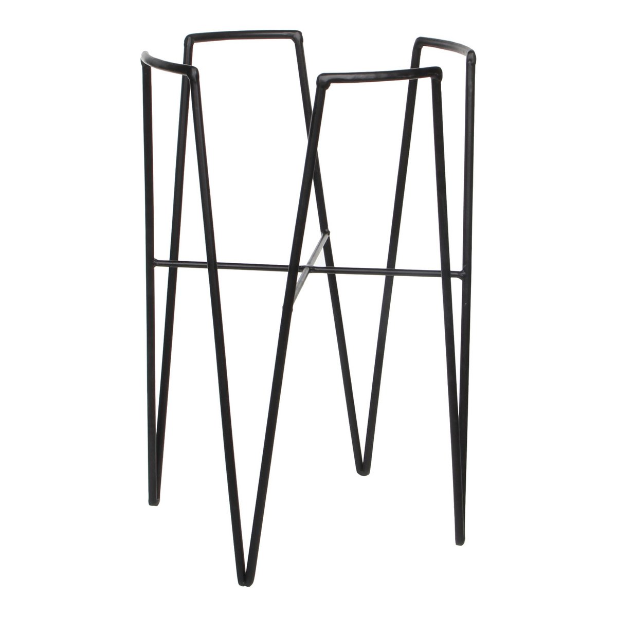 Terra Plantenstandaard L25 x B25 x H38 cm Metaal Zwart