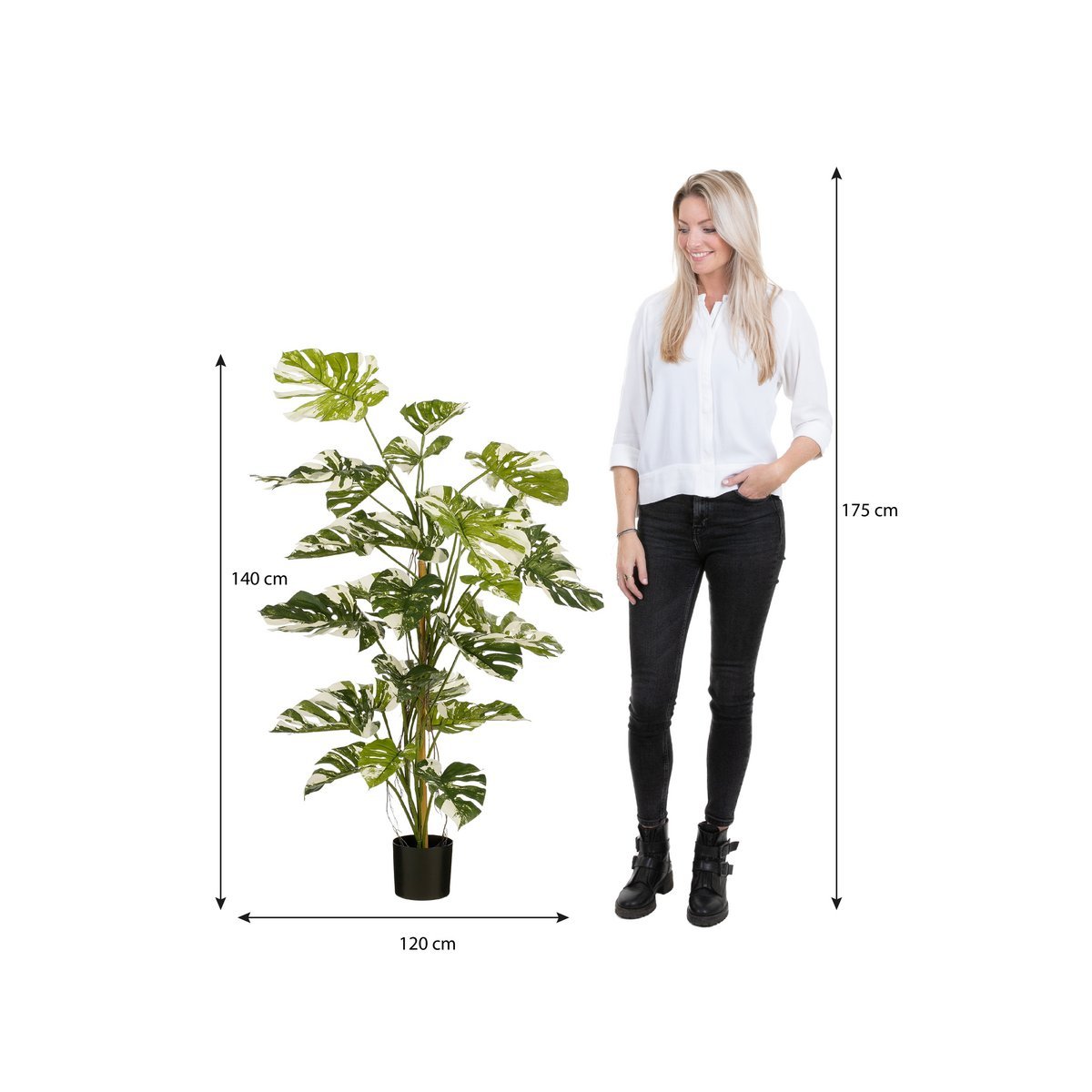 Monsteraboom Kunstplant H140 x Ø120 cm UV-Resistant