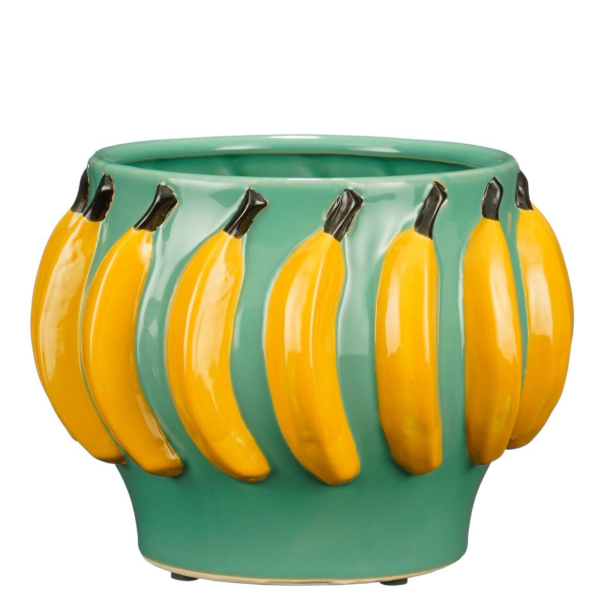 Bananen Bloempot Binnen H18 x Ø24 cm Keramiek Lichtgroen