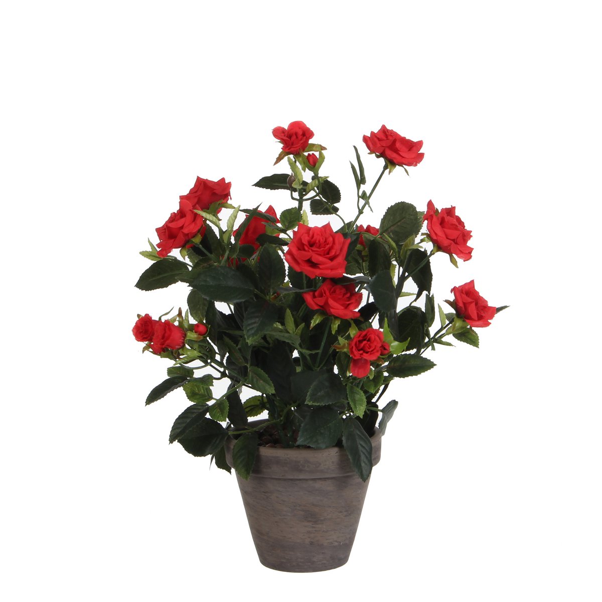 Rozenstruik Kunstplant in Bloempot Stan H33 x Ø25 cm Rood