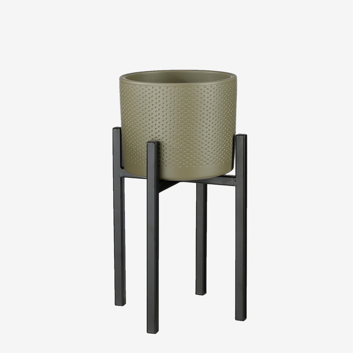 Flora Plantenstandaard XL L38 x B38 x H40cm Metaal Zwart