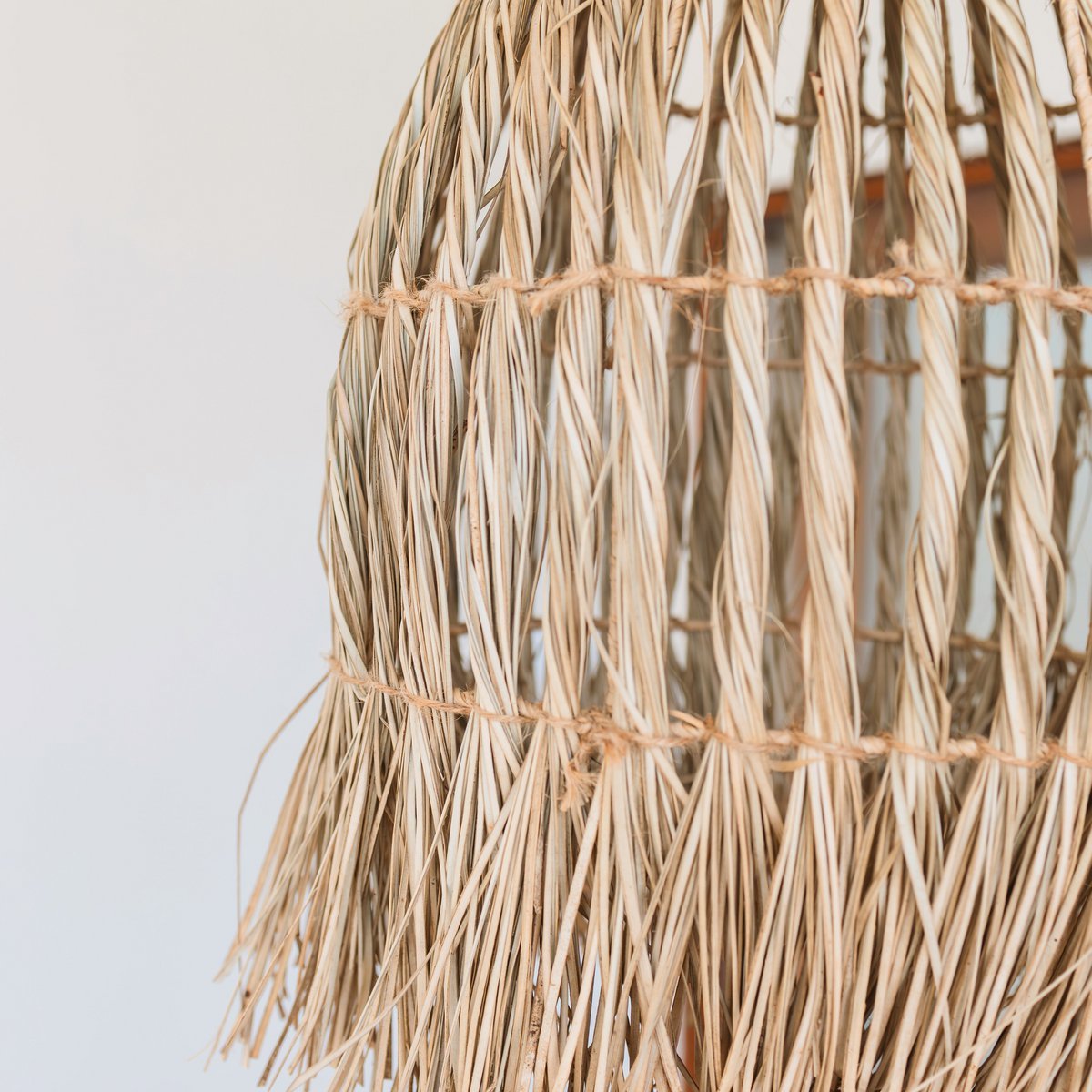 Dombago BOHO Plafondlamp grote trechtervormige gemaakt van zeegras Ø 40 cm