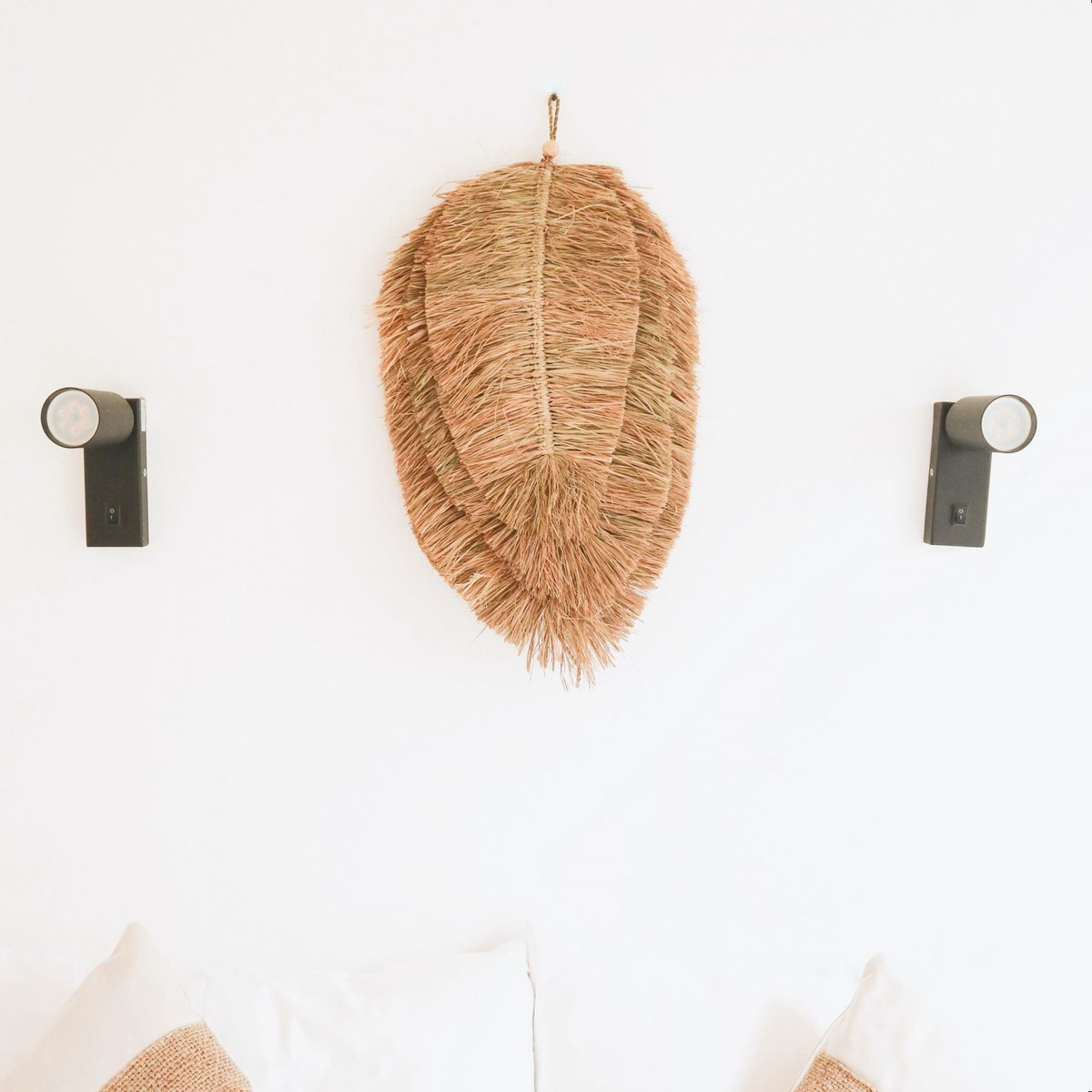 Tipi Tropisch Wanddecor Bladvormig Handgeweven van Raffia