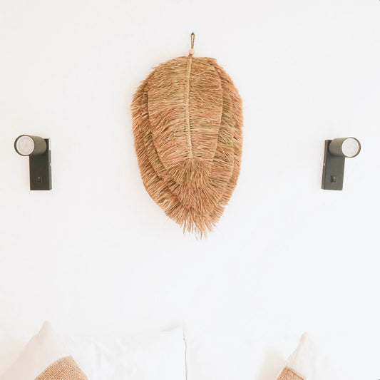 Tipi Tropisch Wanddecor Bladvormig Handgeweven van Raffia