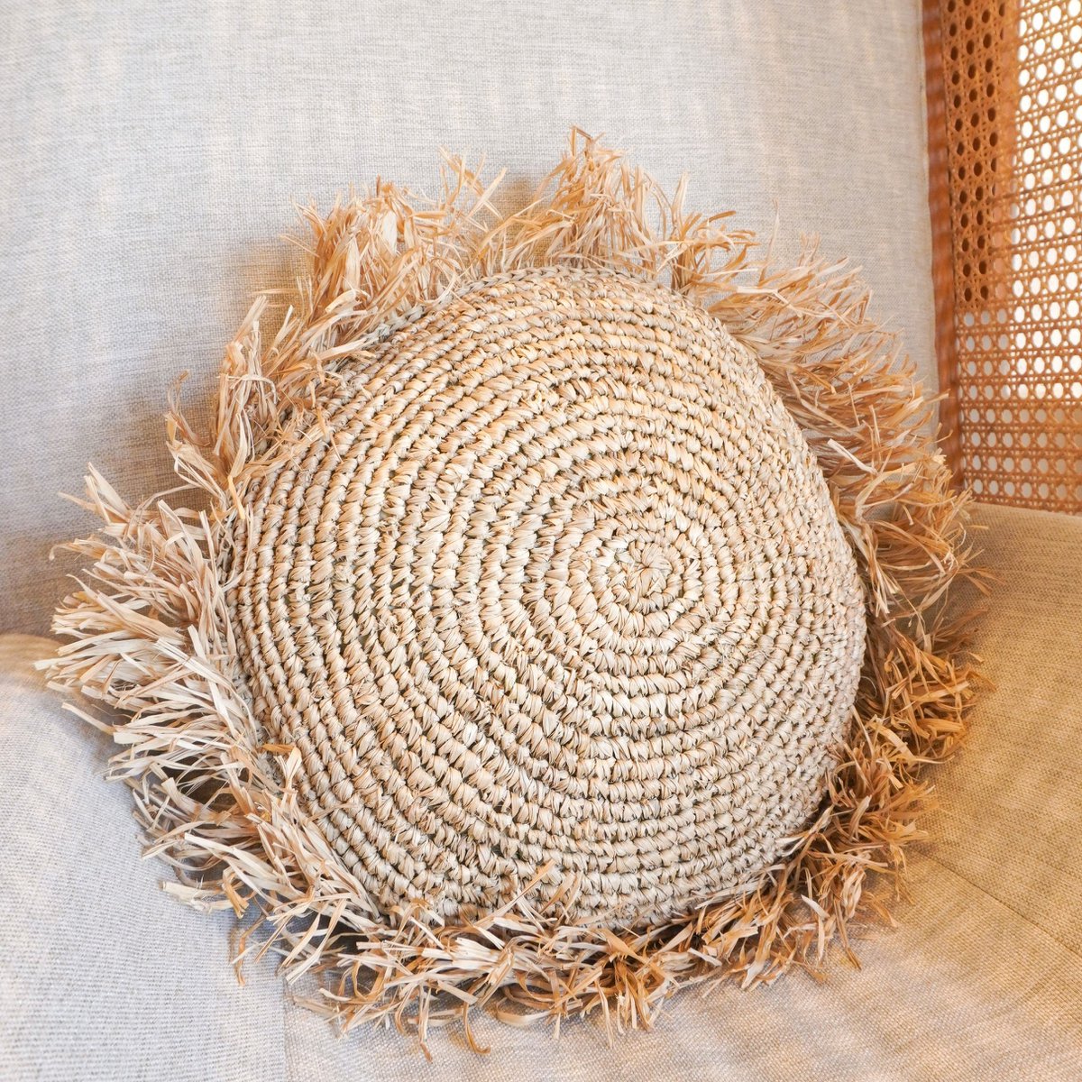 Komodo Boho Kussen met Franjes Decoratief Kussen Ø40/50 cm