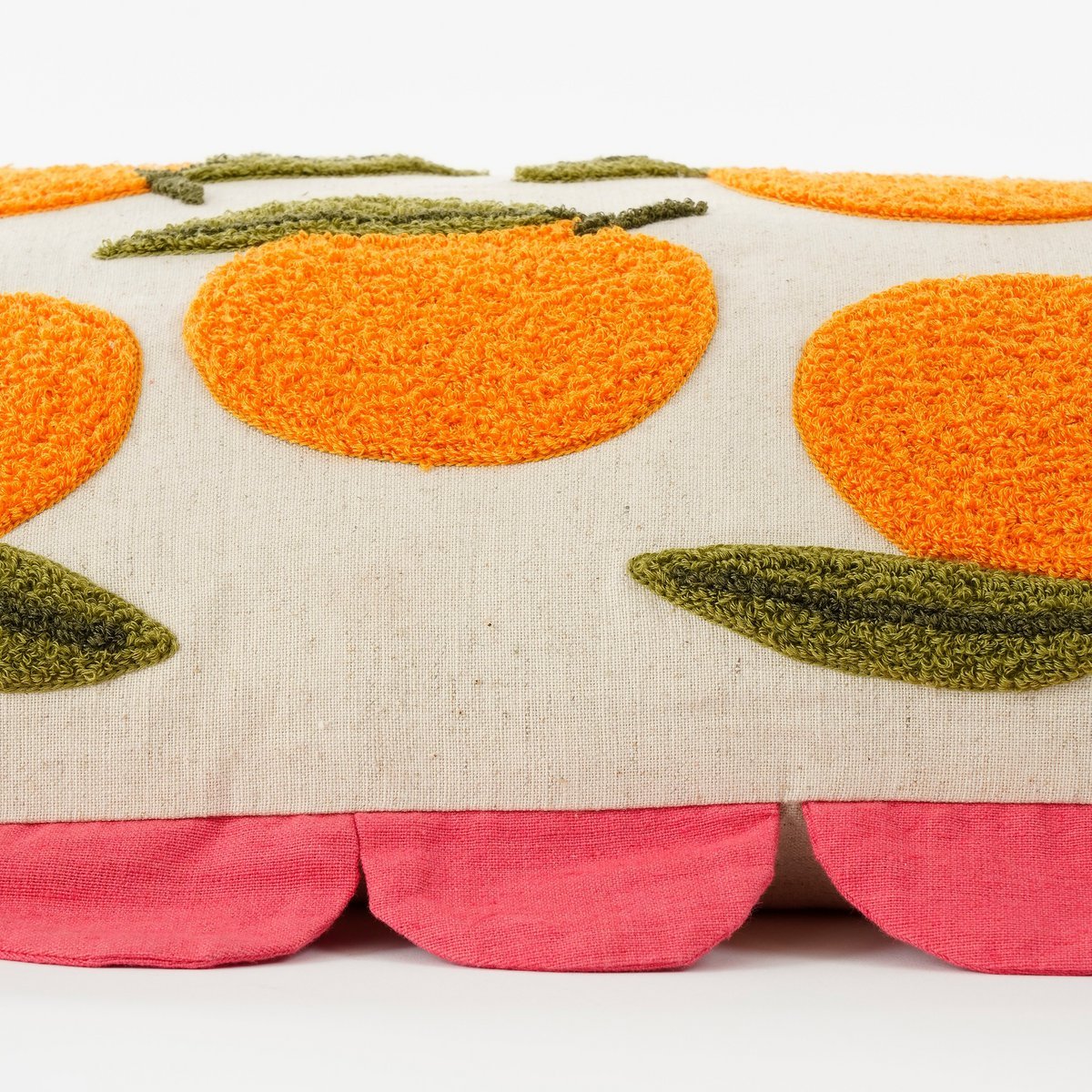 Fruitige Sierkussen L65 x B45 x H10 cm Katoen Oranje Roze