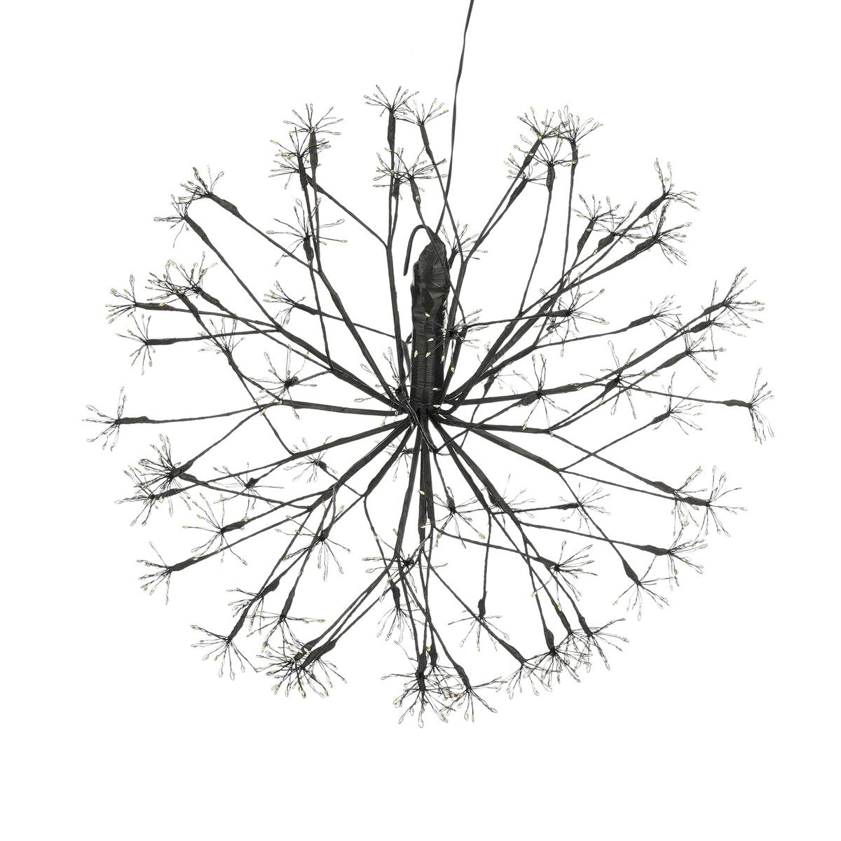 Ronde Bal met warm witte LED Lampjes - Ø50 cm zwart Kerstverlichting