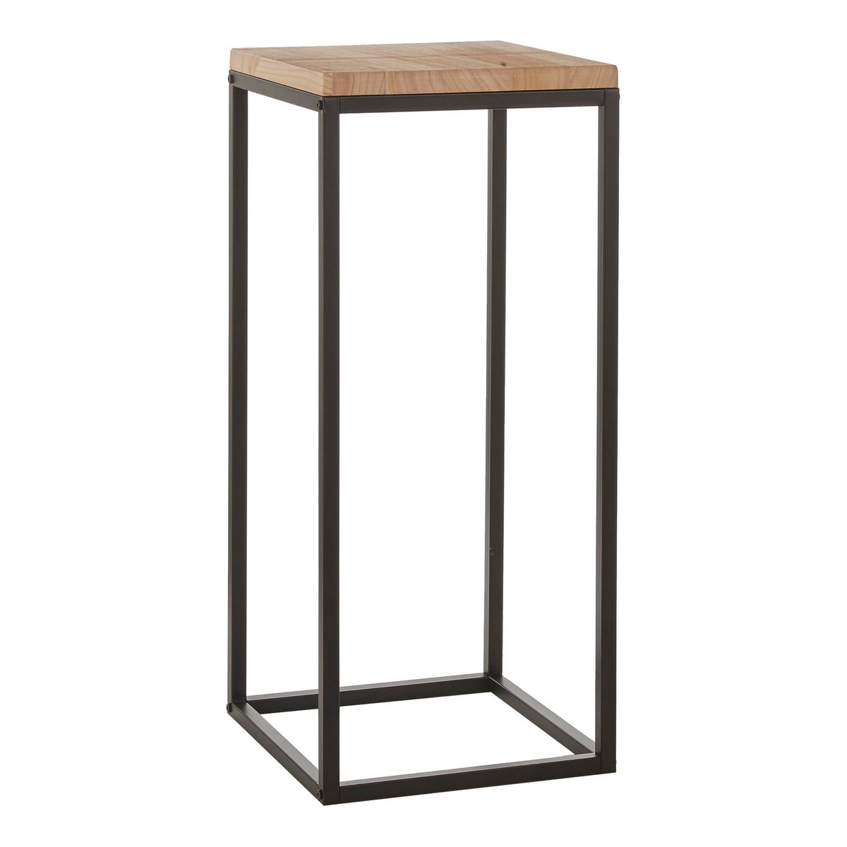 Asia Plantentafel L35 x B35 x H81 cm Hout Metaal Zwart