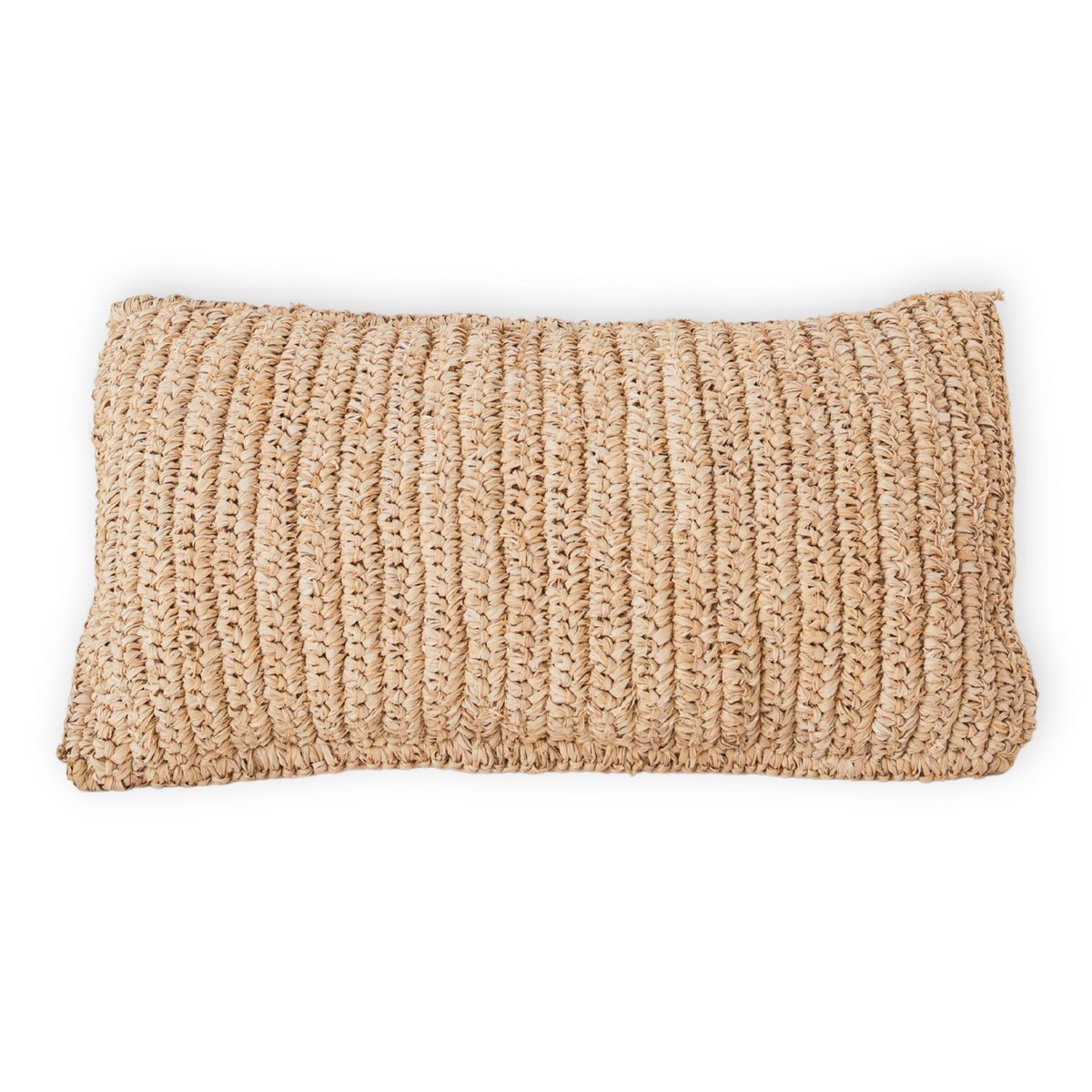 Ubud Raffia Sierkussen 50 x 30 cm met vulling