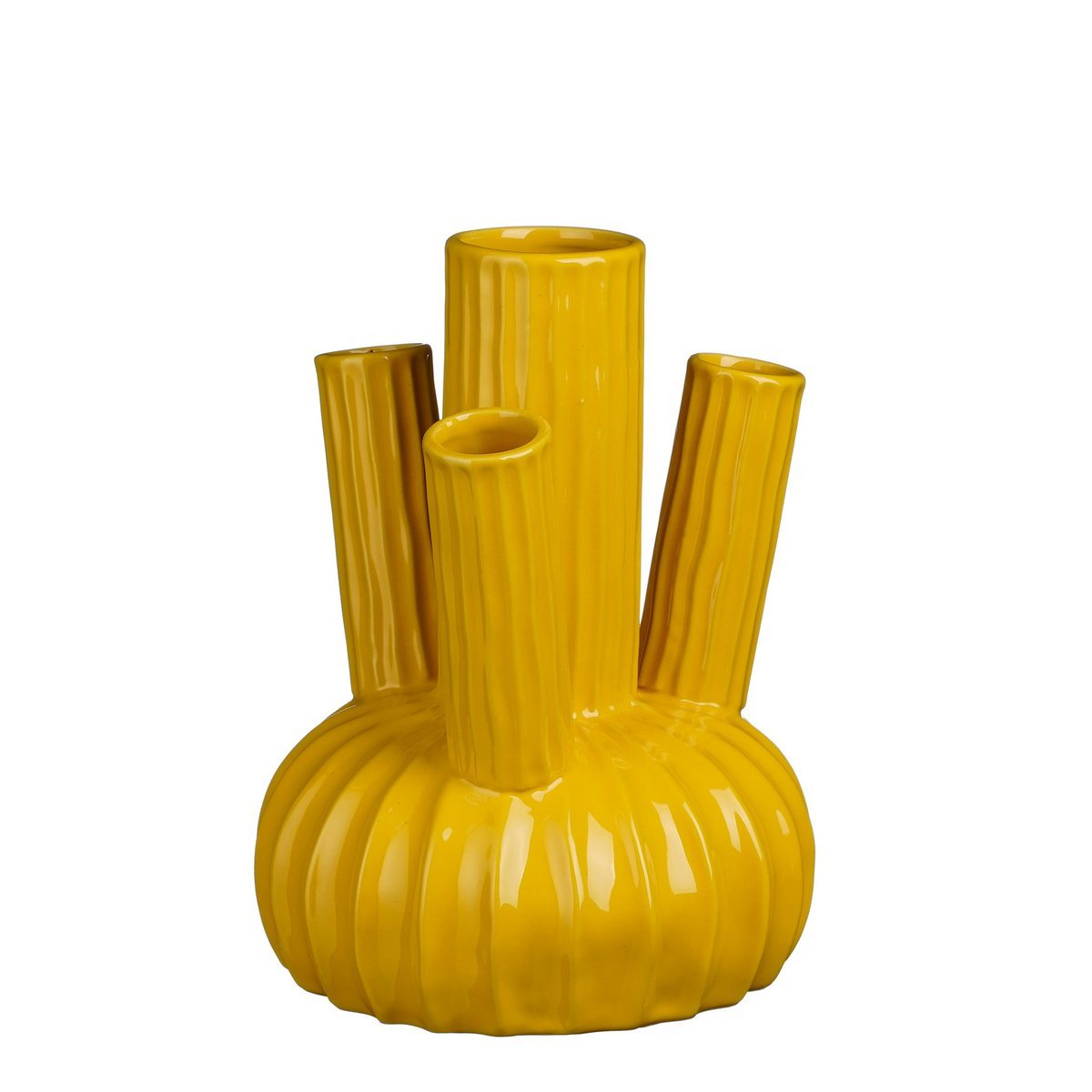 Dutch Tulip Vaas H27 x Ø20 cm Keramiek Geel