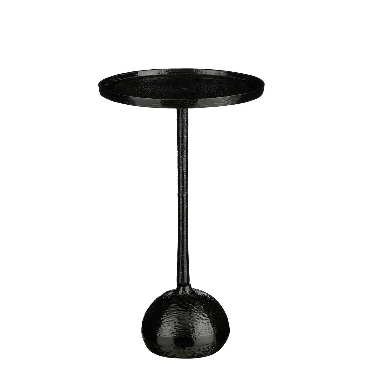 Lumo Bijzettafel H58 x Ø34 cm Gerecycled Aluminium 100% FSC Zwart