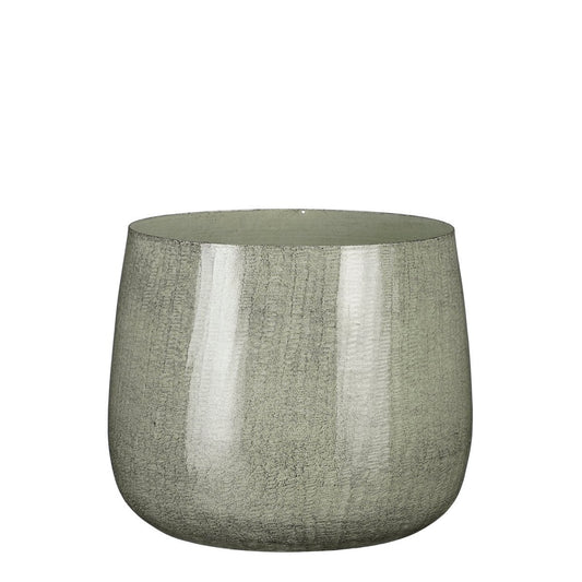 Arvaya Bloempot Industriële Look Lichtgrijs H22 x Ø24 cm