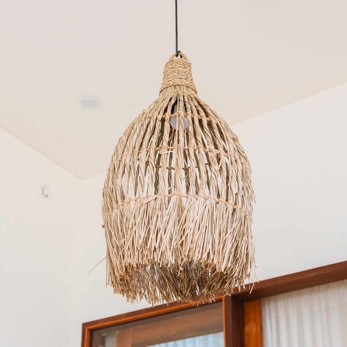 Dombago BOHO Plafondlamp grote trechtervormige gemaakt van zeegras Ø 40 cm