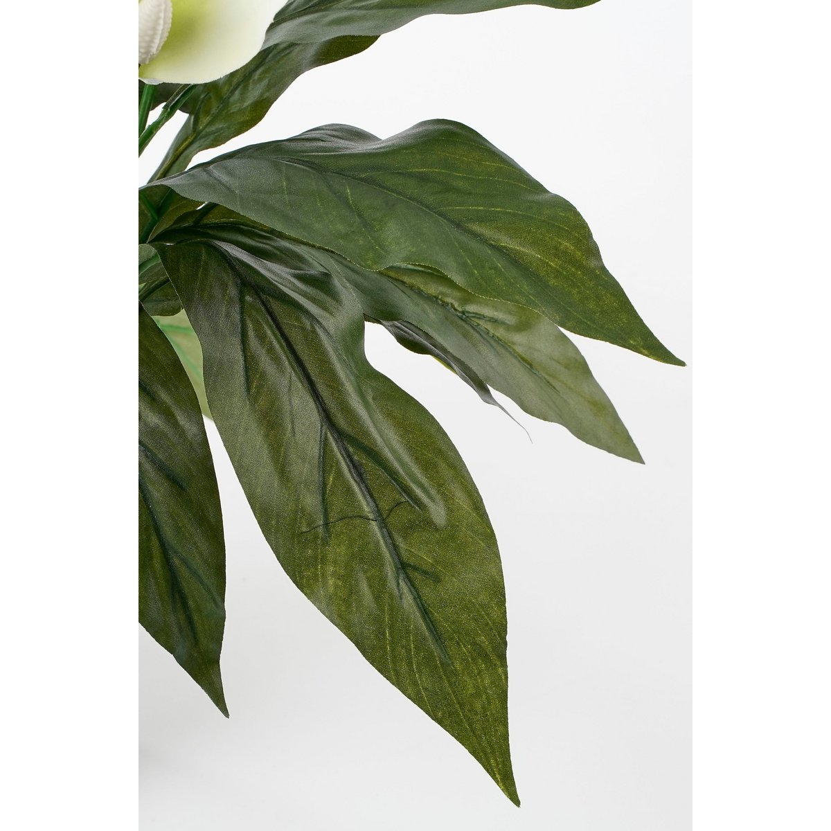 Spathiphyllum Kunstplant in Bloempot Stan H50 x Ø40 cm Wit