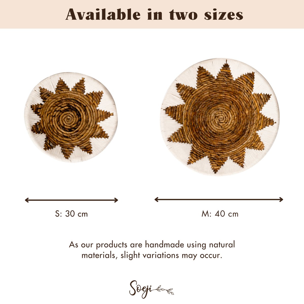Indira BOHO Geweven Wanddecoratie | Decoratieve Schaal 2 maten