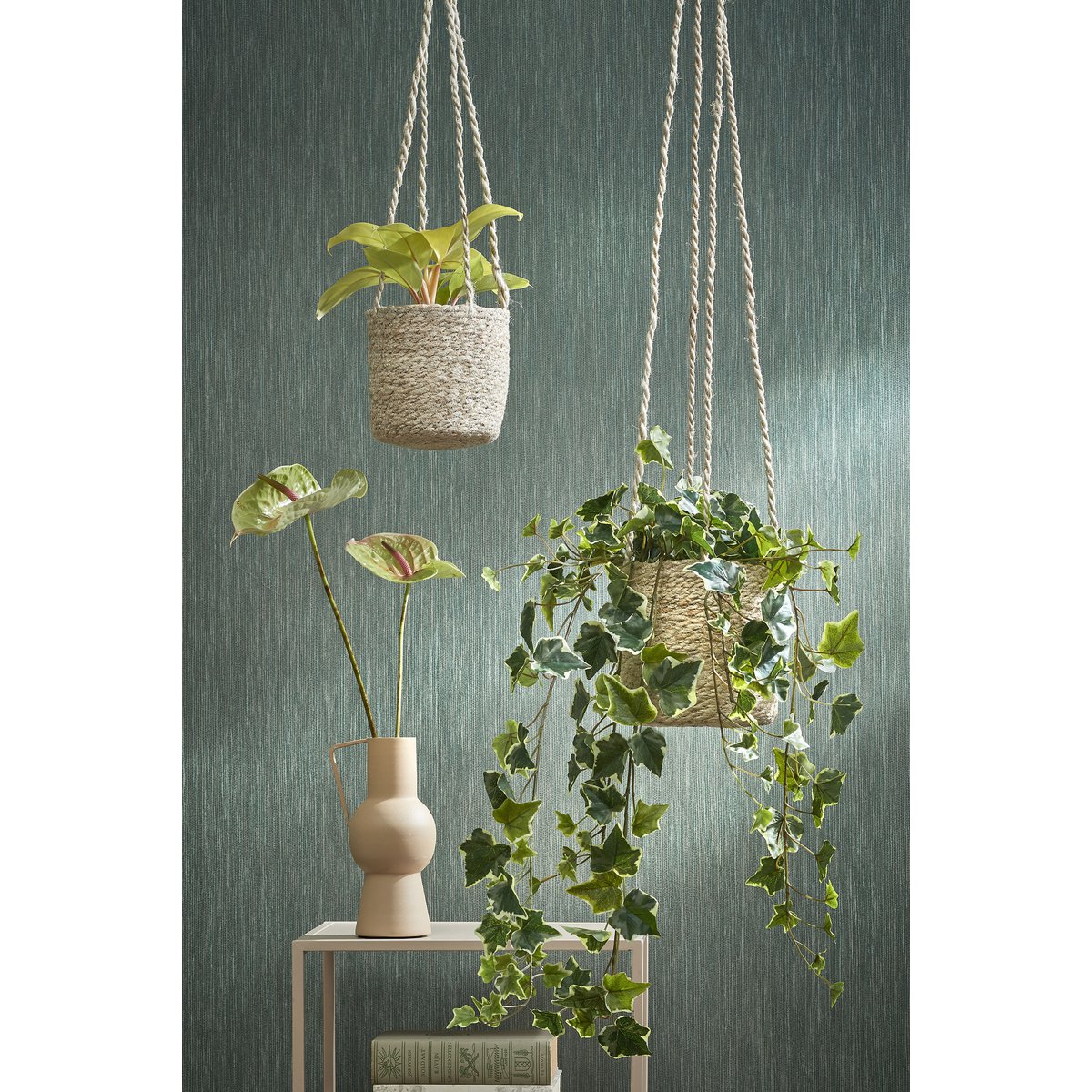Hedera Kunst Hangplant H86 cm Groen Bont