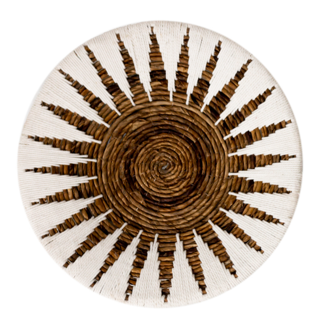 Calypso Wanddecoratie | Decoratieve schaal gemaakt van Bananenvezel 2 maten