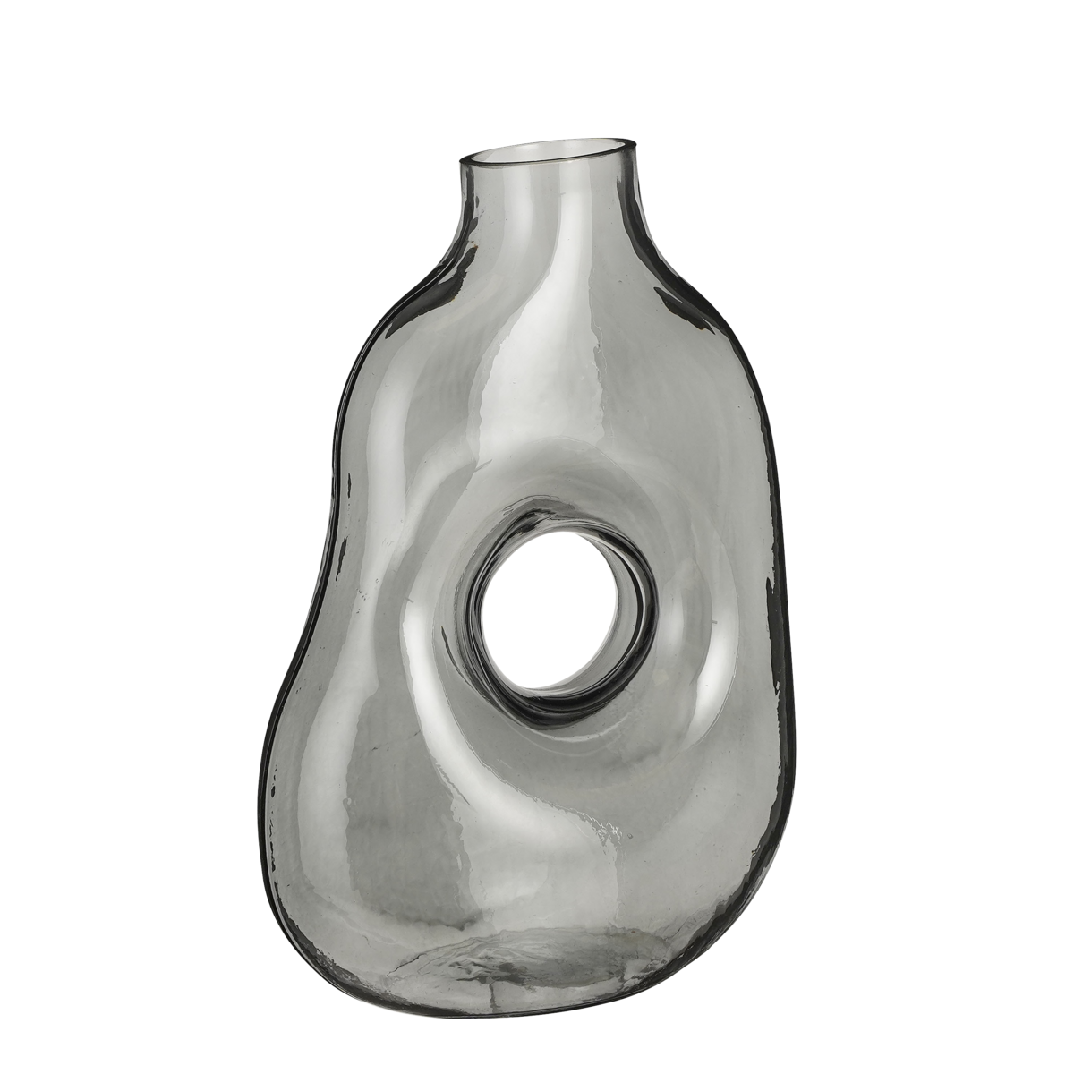 Uniq Clear Vaas glas  Grijs  L19 x B11 x H25 cm