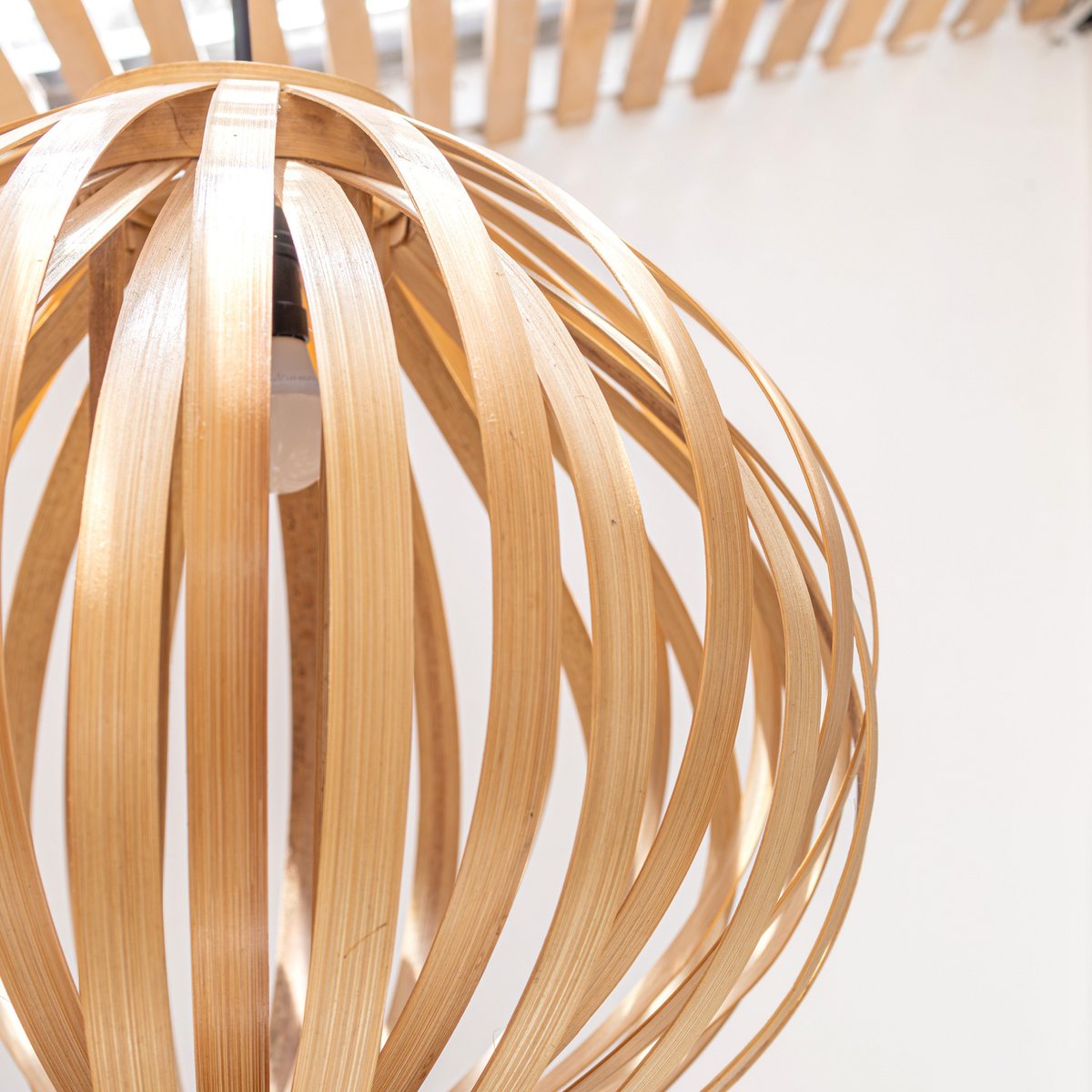 Cahyo Bamboelamp Natuurlijke lampenkap Bolvormige plafondlamp