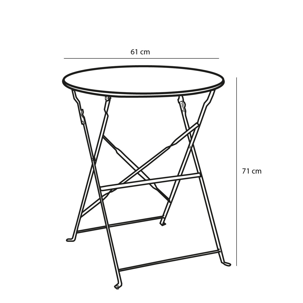 Bistroset Set van 3 Metaal Wit