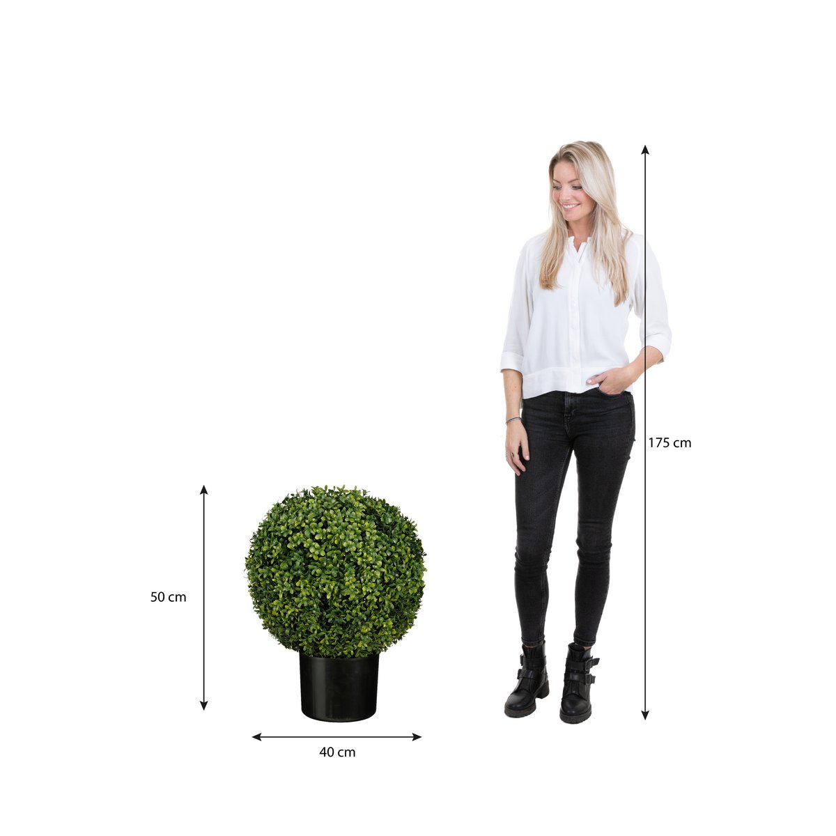 Buxus Kunstplant in Pot H50 x Ø40 cm Groen