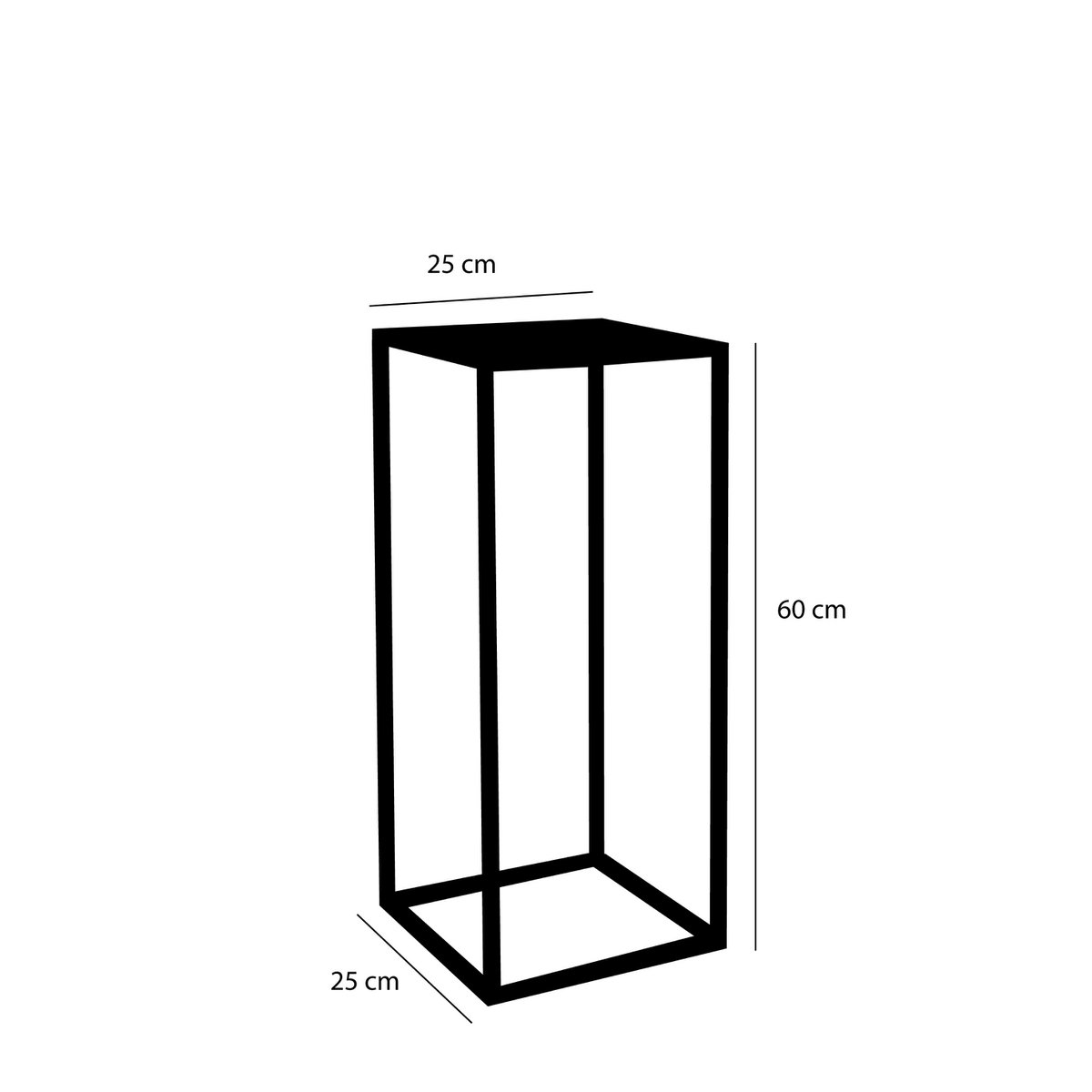 Noah Bijzettafel Set van 2 L30 x B30 x H70 cm Metaal Zwart