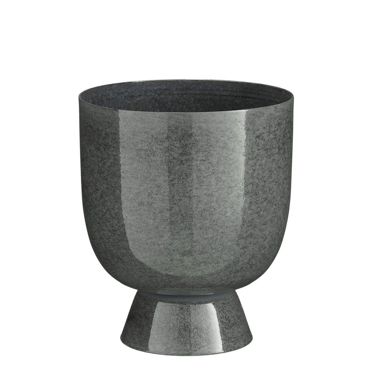 Amara Bloempot op Standaard H22 x Ø19 cm Metaal Grijs