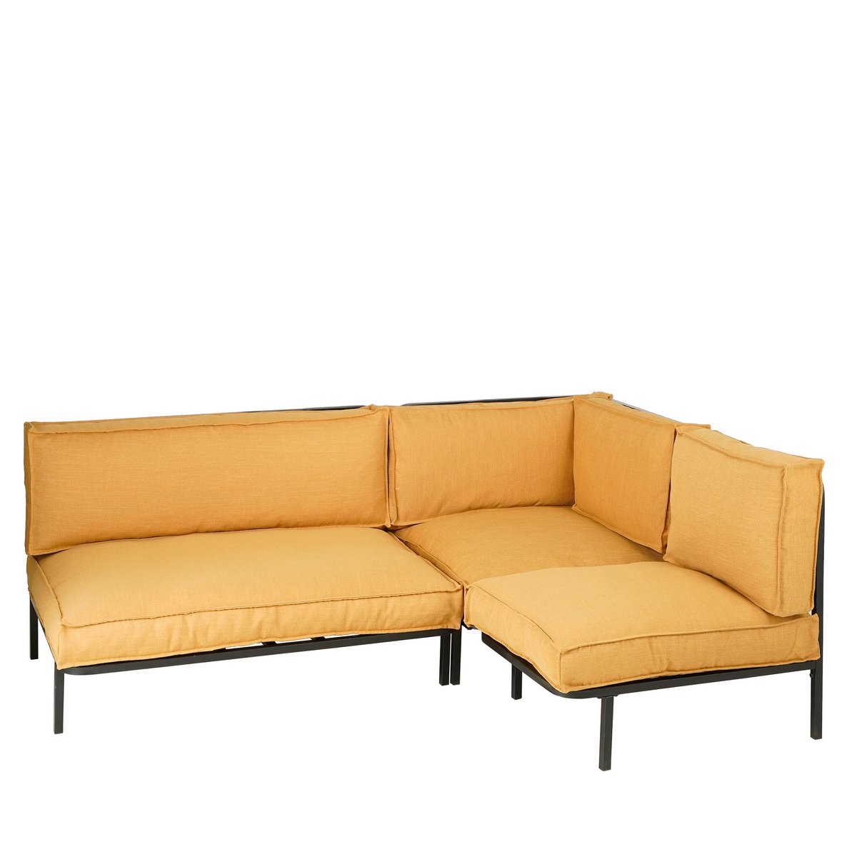 Rome Loungestoel L62 x B83 x H78 cm Metaal Zwart