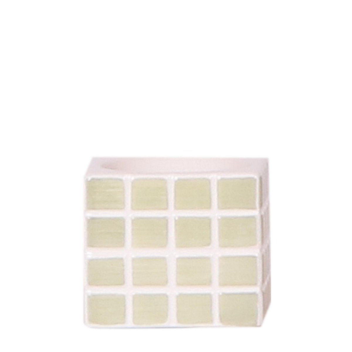 Green Cube Canvas Keramiek sierpot Ø6cm