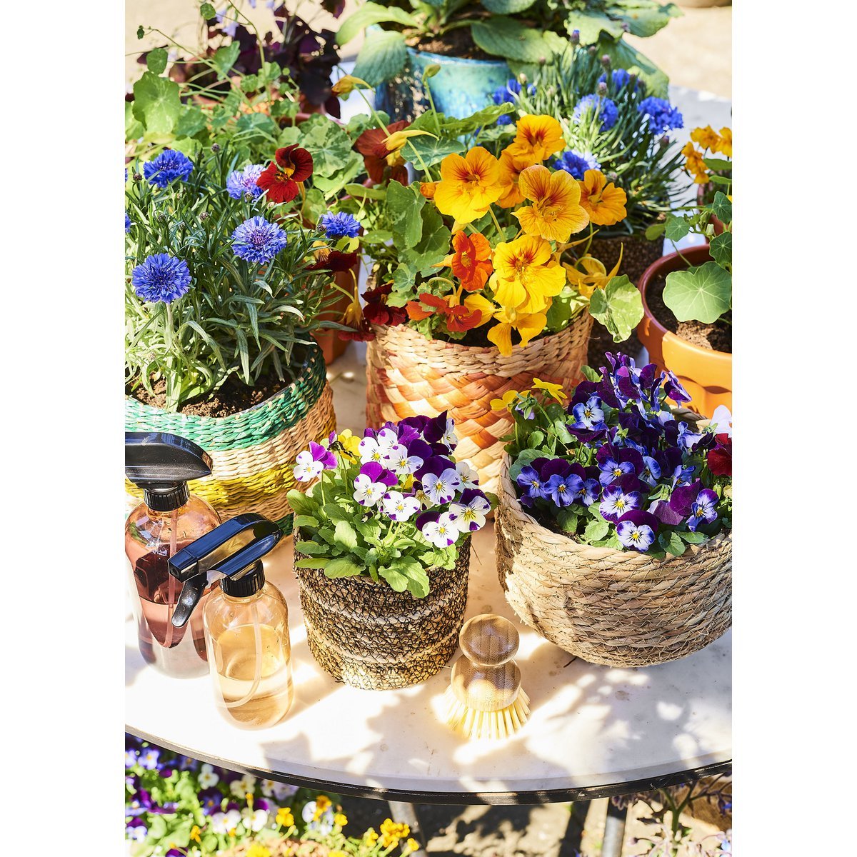 Nila Plantenmand Set van 3 Lichtbruin