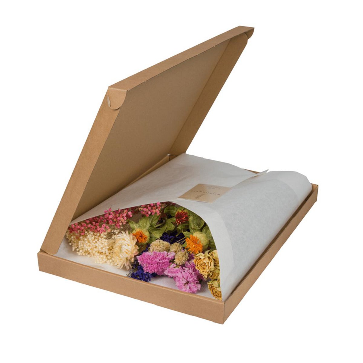 Droogbloemen Brievenbuspakket gekleurd multi