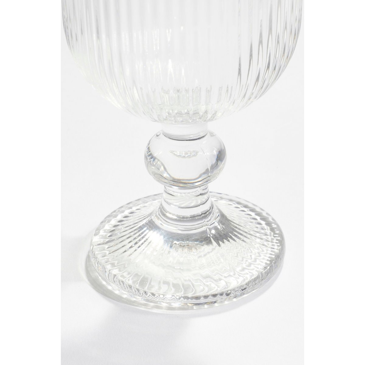 Ribbel Wijnglas 250 ml Glas Transparant Set van 6