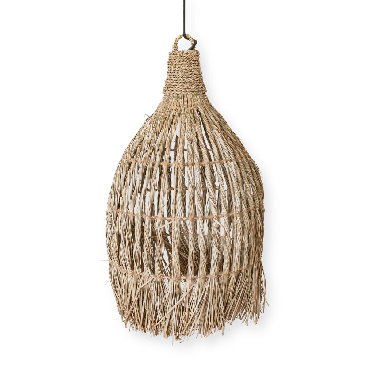 Dombago BOHO Plafondlamp grote trechtervormige gemaakt van zeegras Ø 40 cm