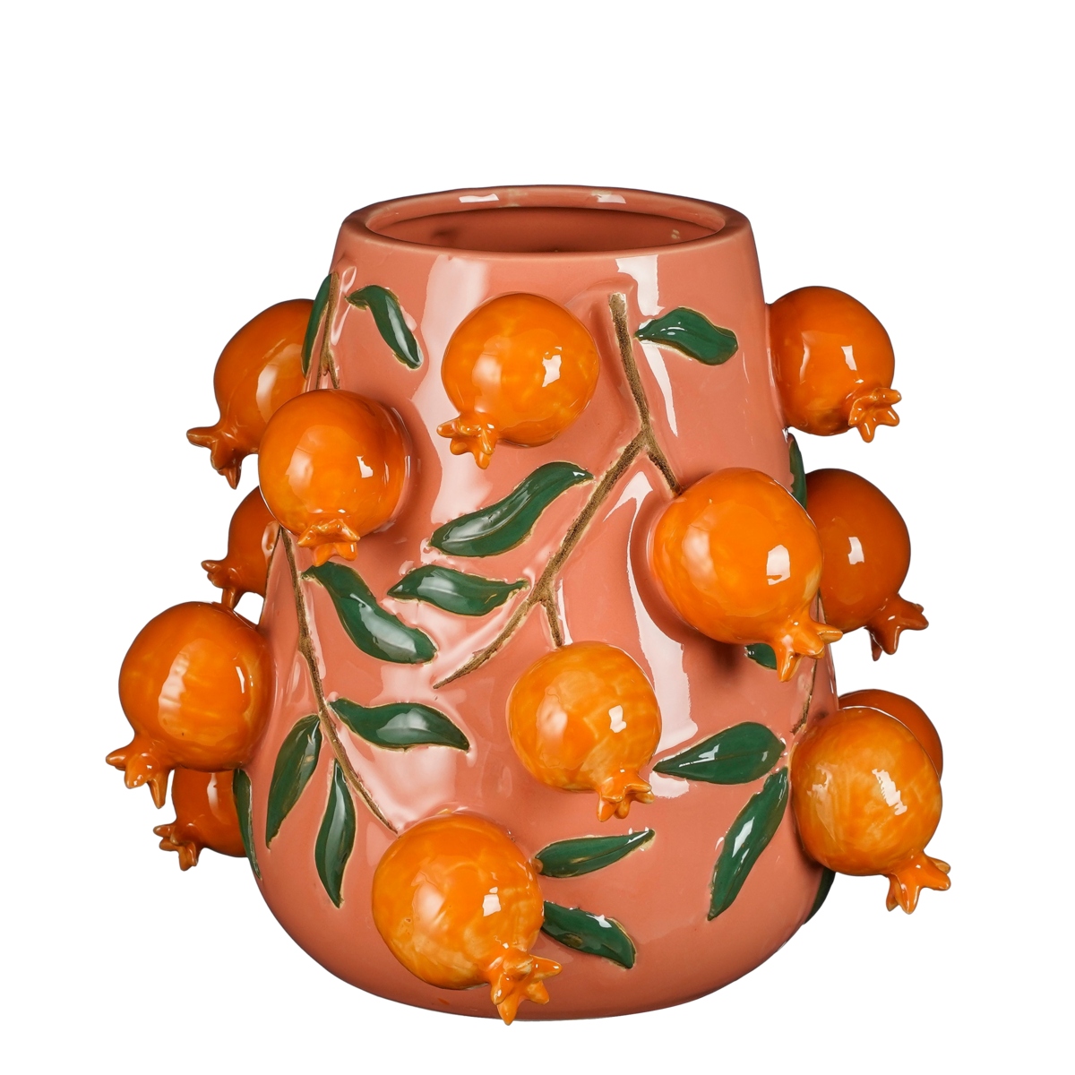 Granaatappel Vaas H31 x Ø34 cm Keramiek Roze