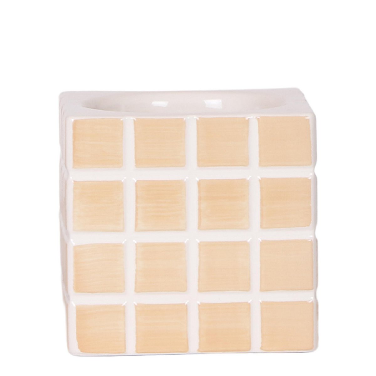 Orange Cube Canvas Keramiek sierpot Ø9cm