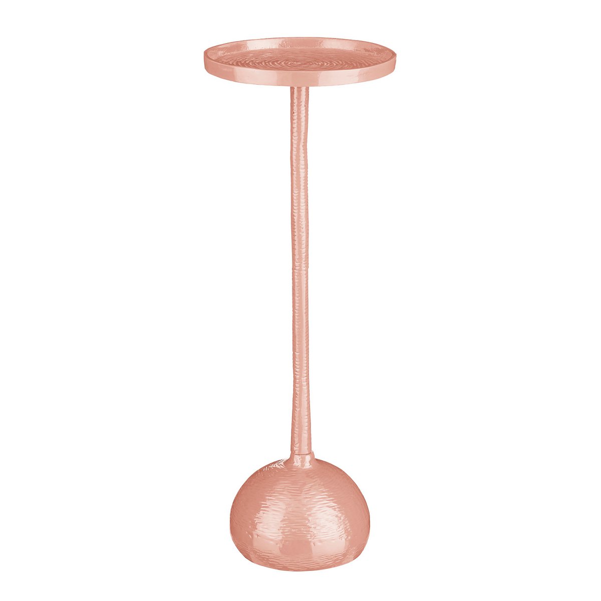 Lumo Bijzettafel H68 x Ø24 cm Gerecycled Aluminium 100% FSC Lichtroze