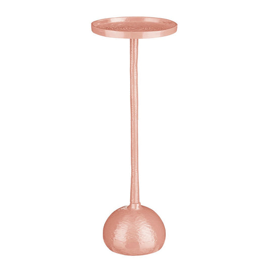 Lumo Bijzettafel H68 x Ø24 cm Gerecycled Aluminium 100% FSC Lichtroze