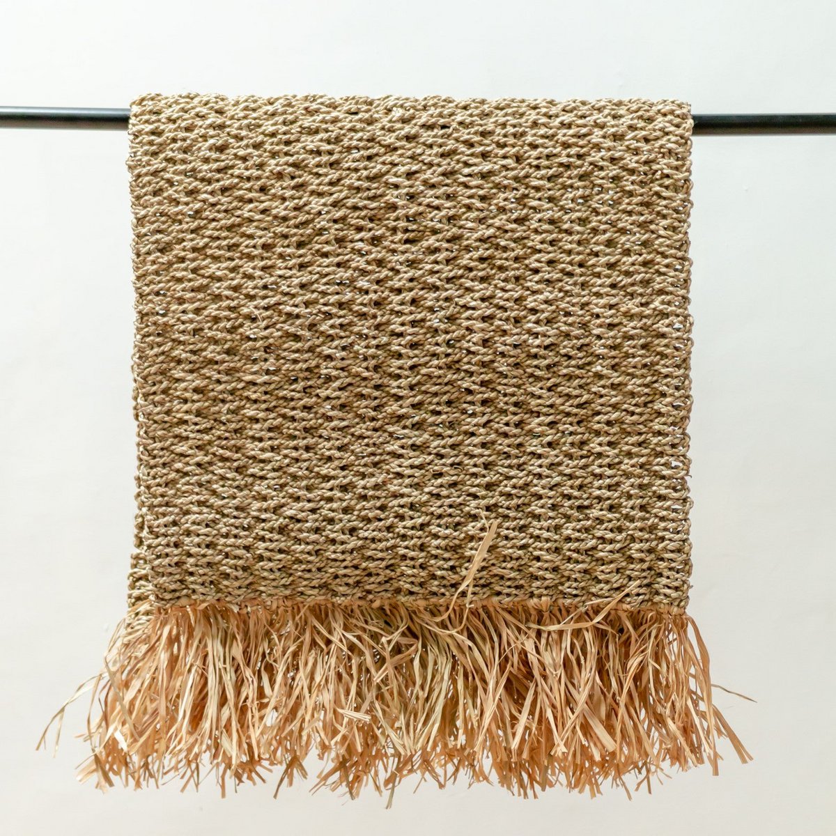 Rambutan Zeegras vloerkleed met kwastjes 120 x 60 cm
