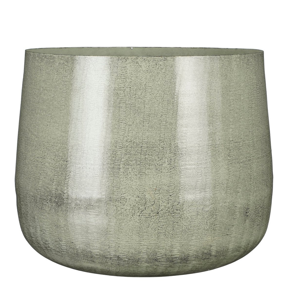 Arvaya Bloempot Industriële Stijl Lichtgrijs H32 x Ø37 cm