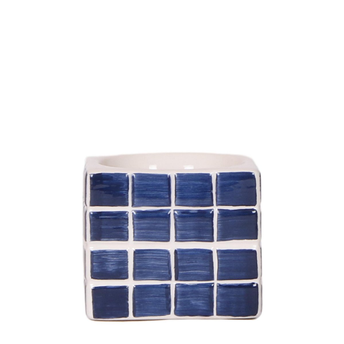 Blue Cube Canvas Keramiek sierpot Ø6cm