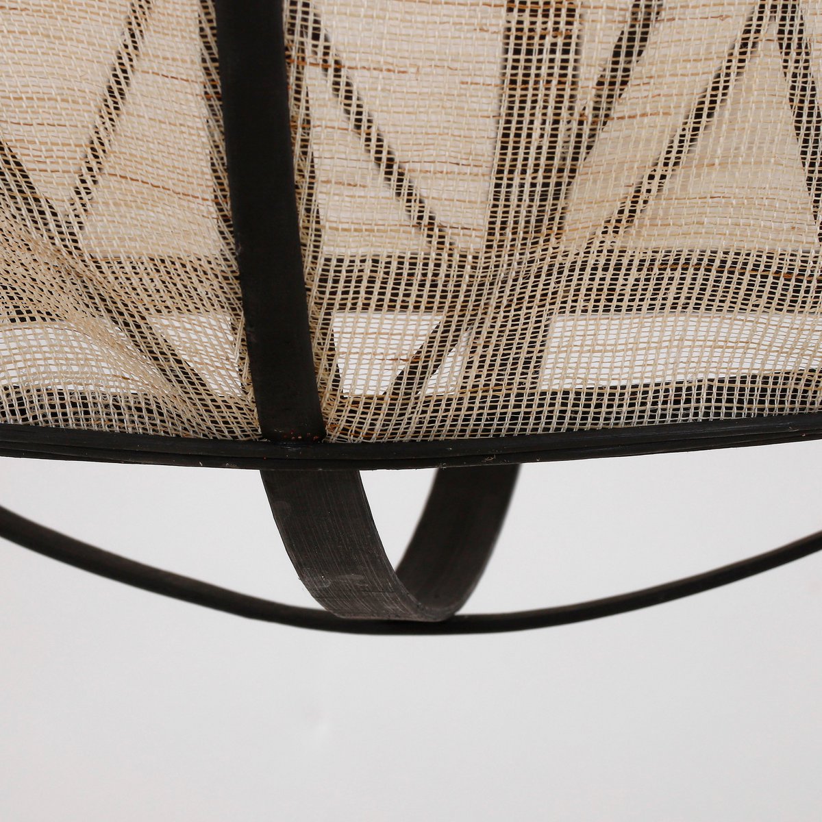 Eliza Hanglamp Rond Beige met Zwarte Details