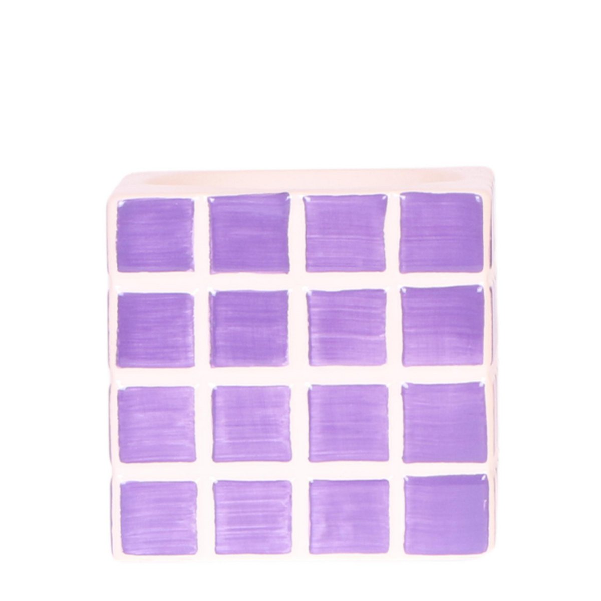 Lilac Cube Canvas Keramiek sierpot Ø9