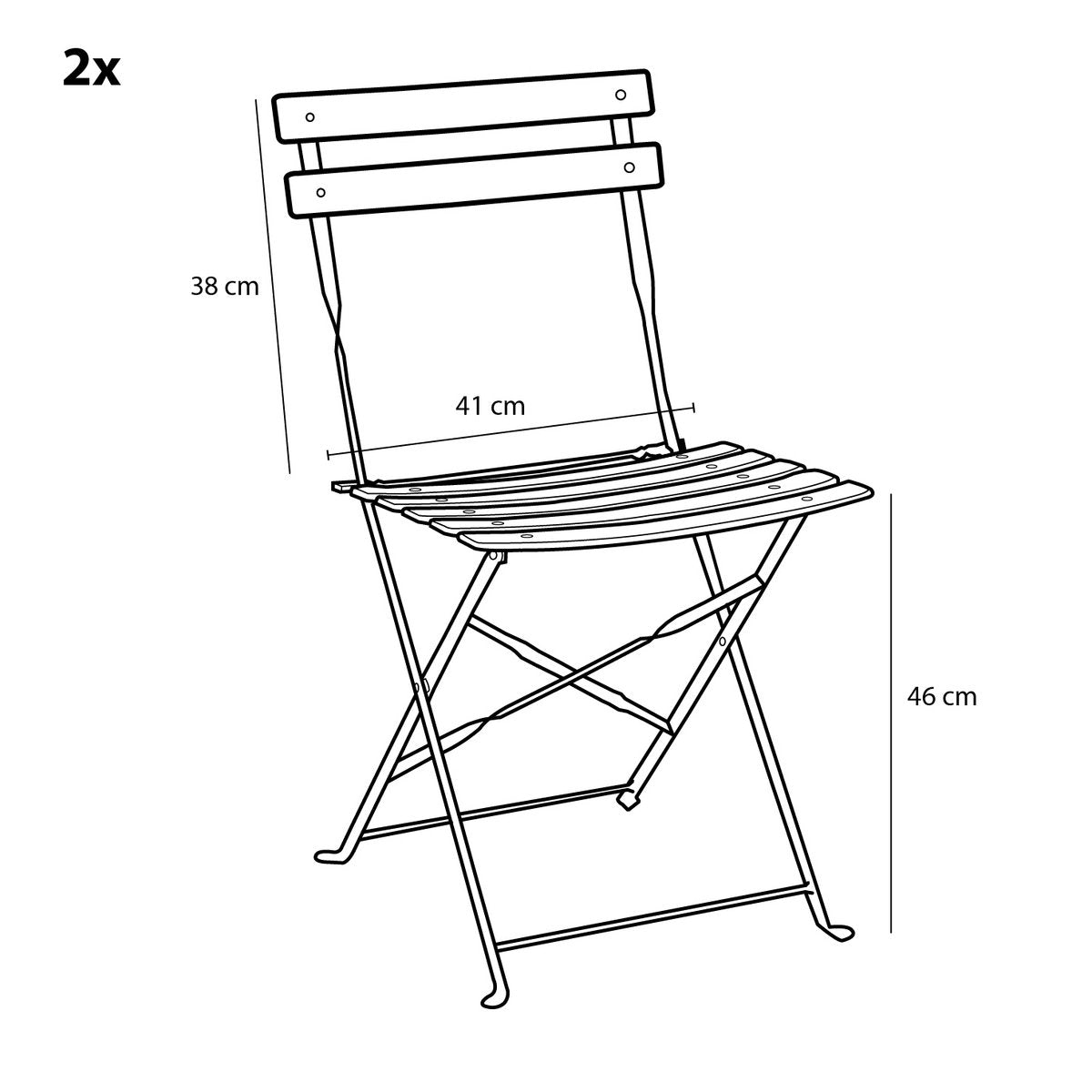 Bistroset Set van 3 Metaal Wit