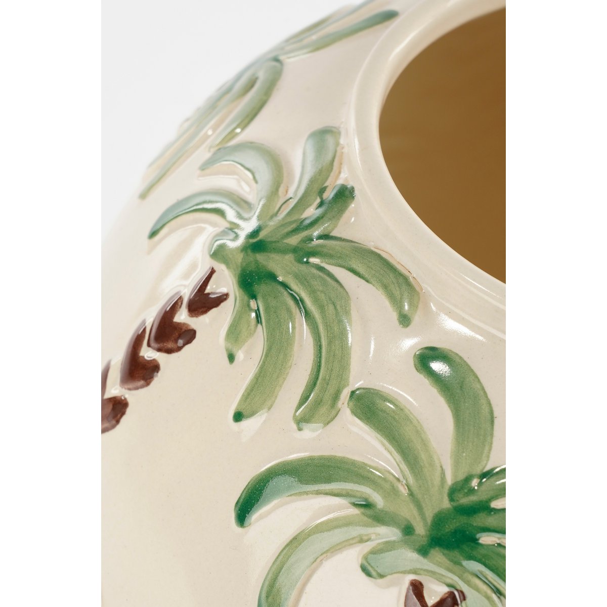 Palmbomen Vaas Keramiek Beige H28 x Ø28 cm