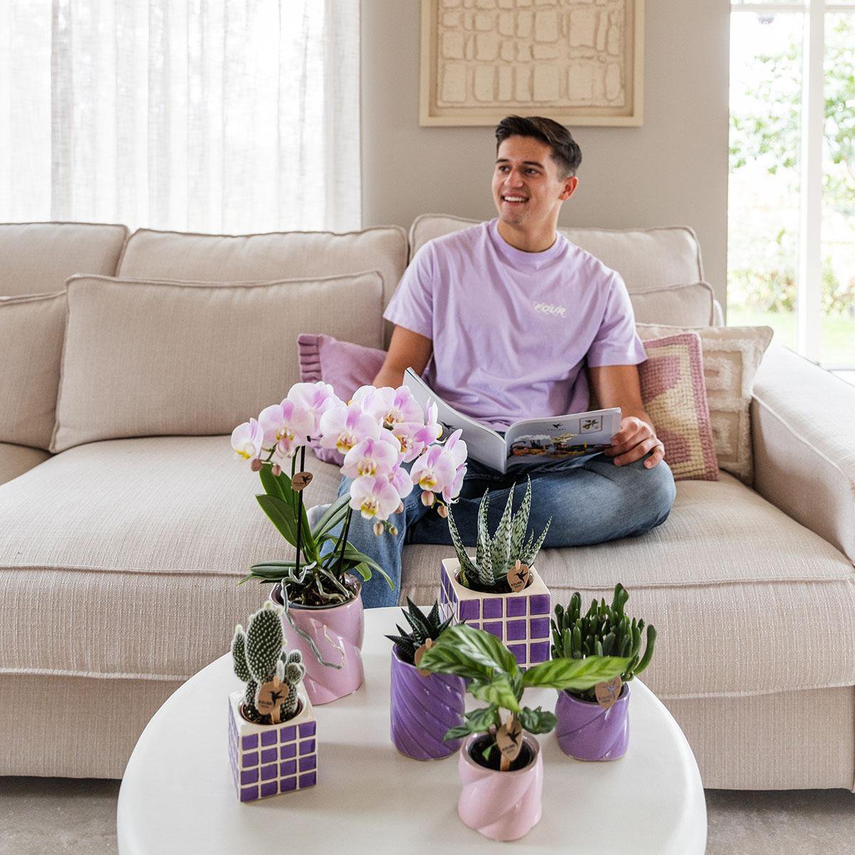 Lilac Cube Canvas Keramiek sierpot Ø9